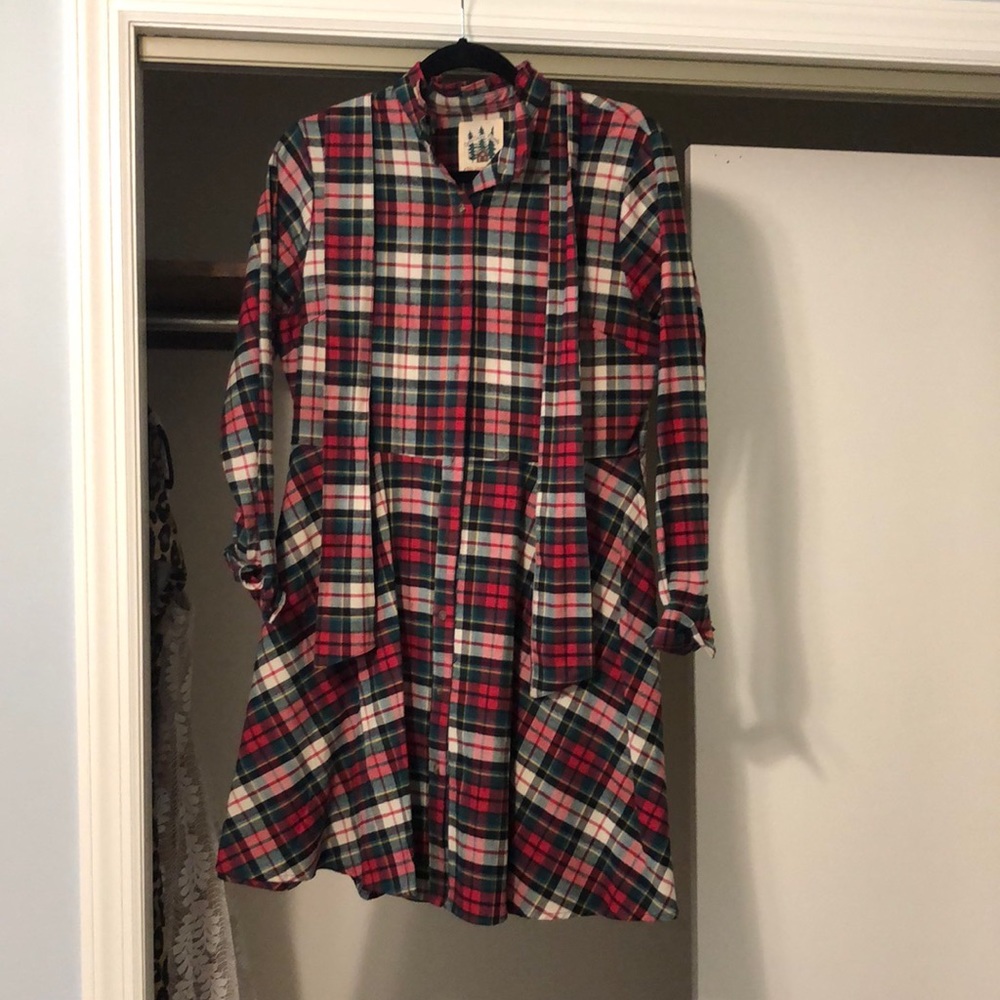 Kiel James Patrick Cozy Cabin Flannel Dress with Pockets